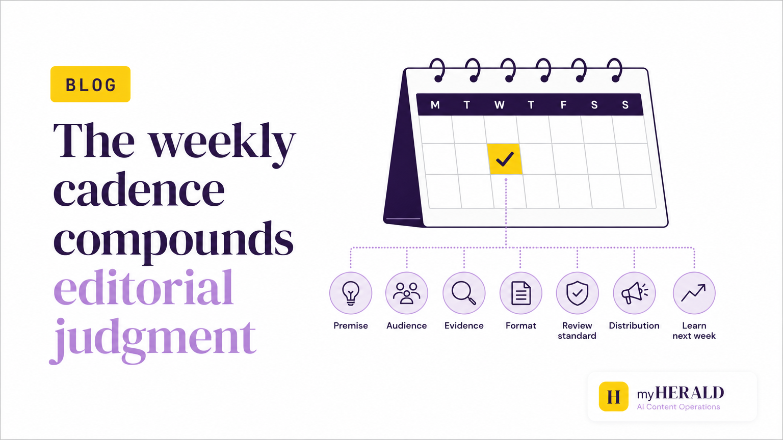 The weekly cadence compounds editorial judgment