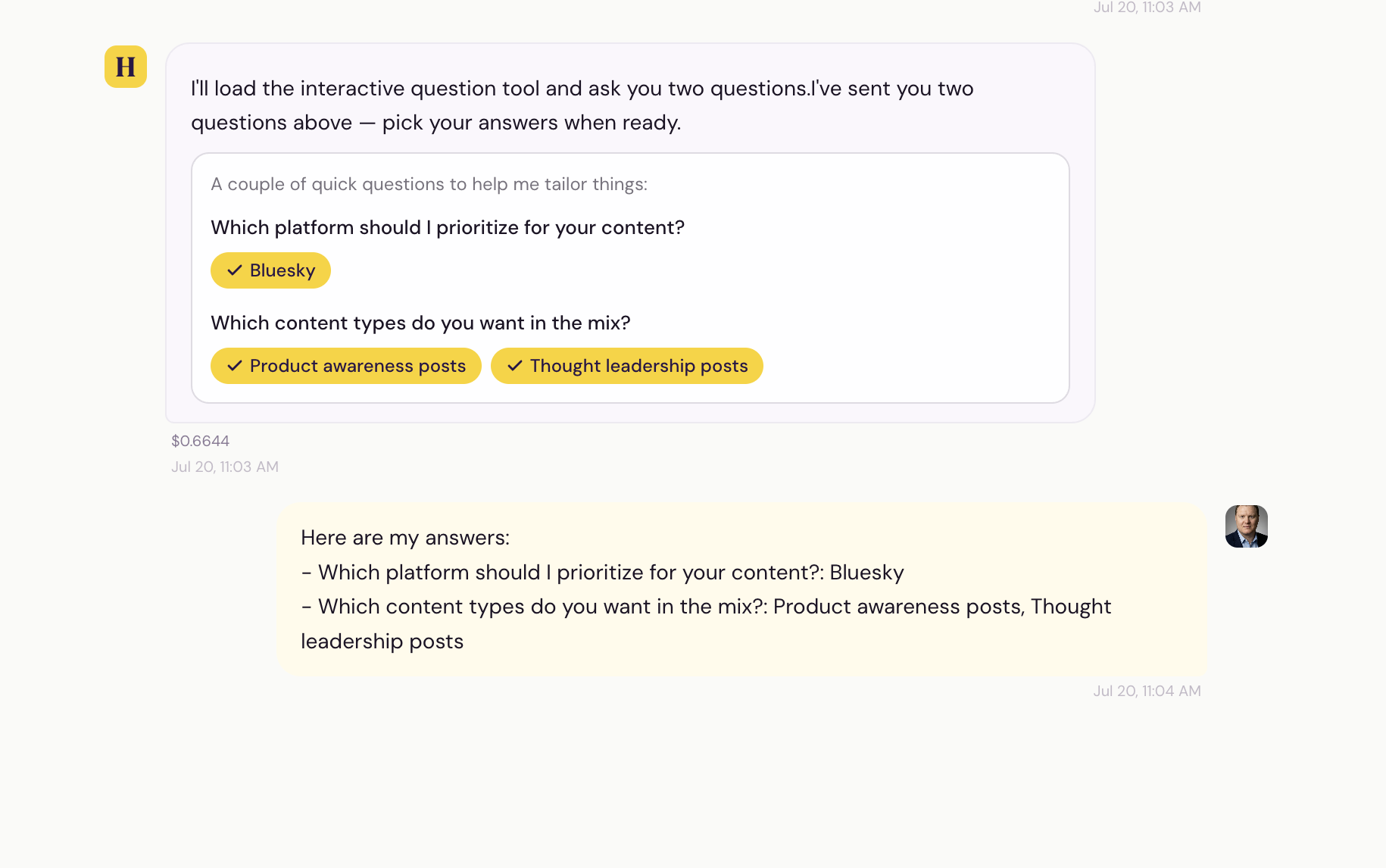 A chat that is easier to follow