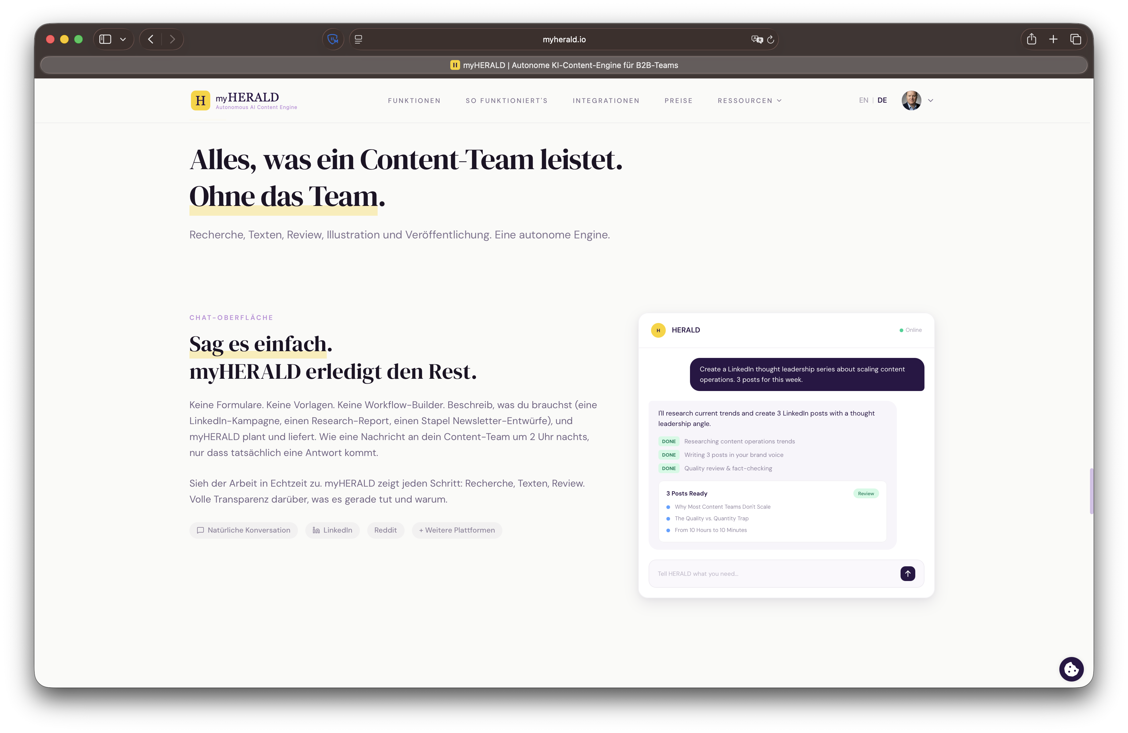 myHERALD now speaks German